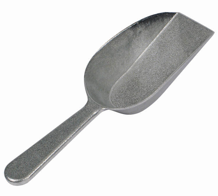 Winco ASFB-4 4 Oz Scoop Aluminum Flat Bottom for Ingredient Handling