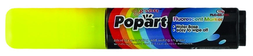 Winco MBPM-Y 15g Neon Marker with 1/16 Inch Chisel Tip Neon Yellow