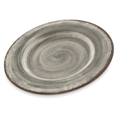 Carlisle 5400218 9 Inch Diameter Salad Plate with Swirl Design Melamine Gray