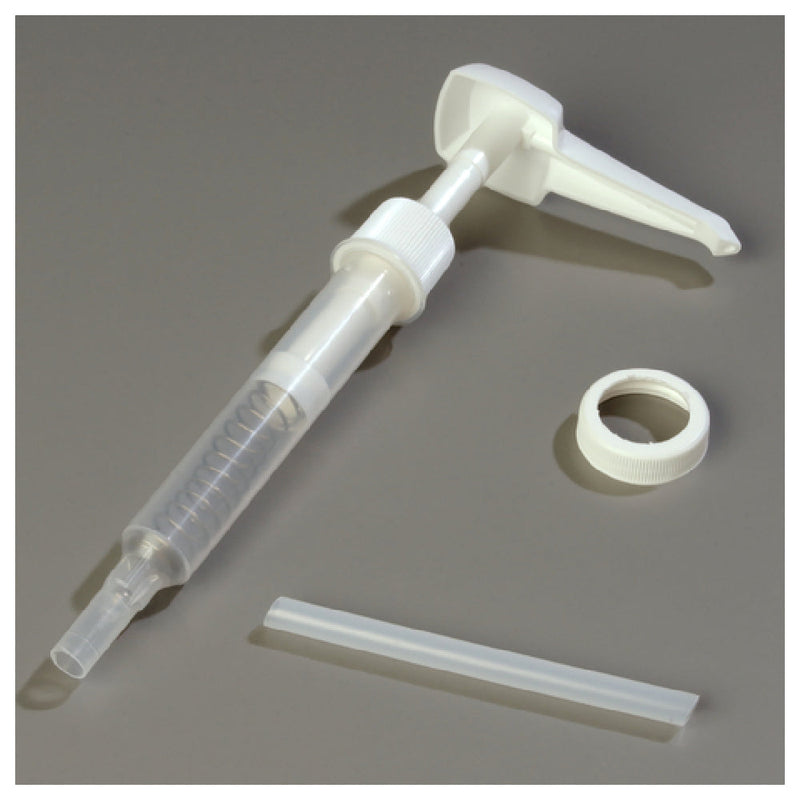 Carlisle 3831038P 1/2 to 1 Oz Condiment Pump Set Plastic with Lid White