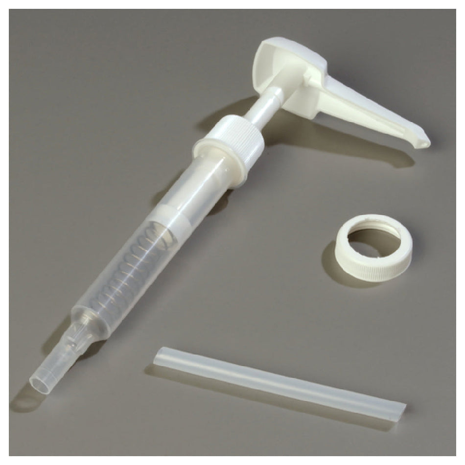 Carlisle 3831038P 1/2 to 1 Oz Condiment Pump Set Plastic with Lid White