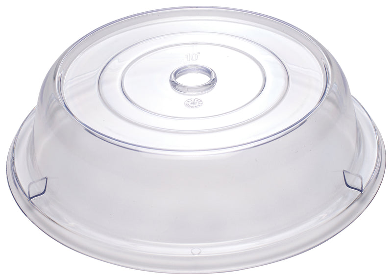 Winco PPCR-10 10 Inch Round Plate Cover Clear Polycarbonate Stackable