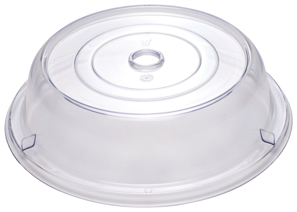Winco PPCR-10 10 Inch Round Plate Cover Clear Polycarbonate Stackable