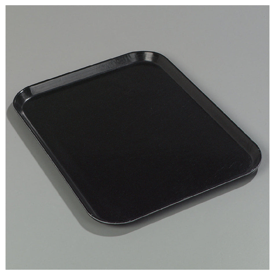 Carlisle 2015FG004 20-1/4 Inch by 15 Inch Cafeteria Tray Fiberglass Black Break-resistant