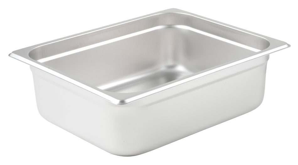 Winco SPJP-204 12 Inch Steam Table Pan 23 Gauge Anti-Jamming Stainless Steel