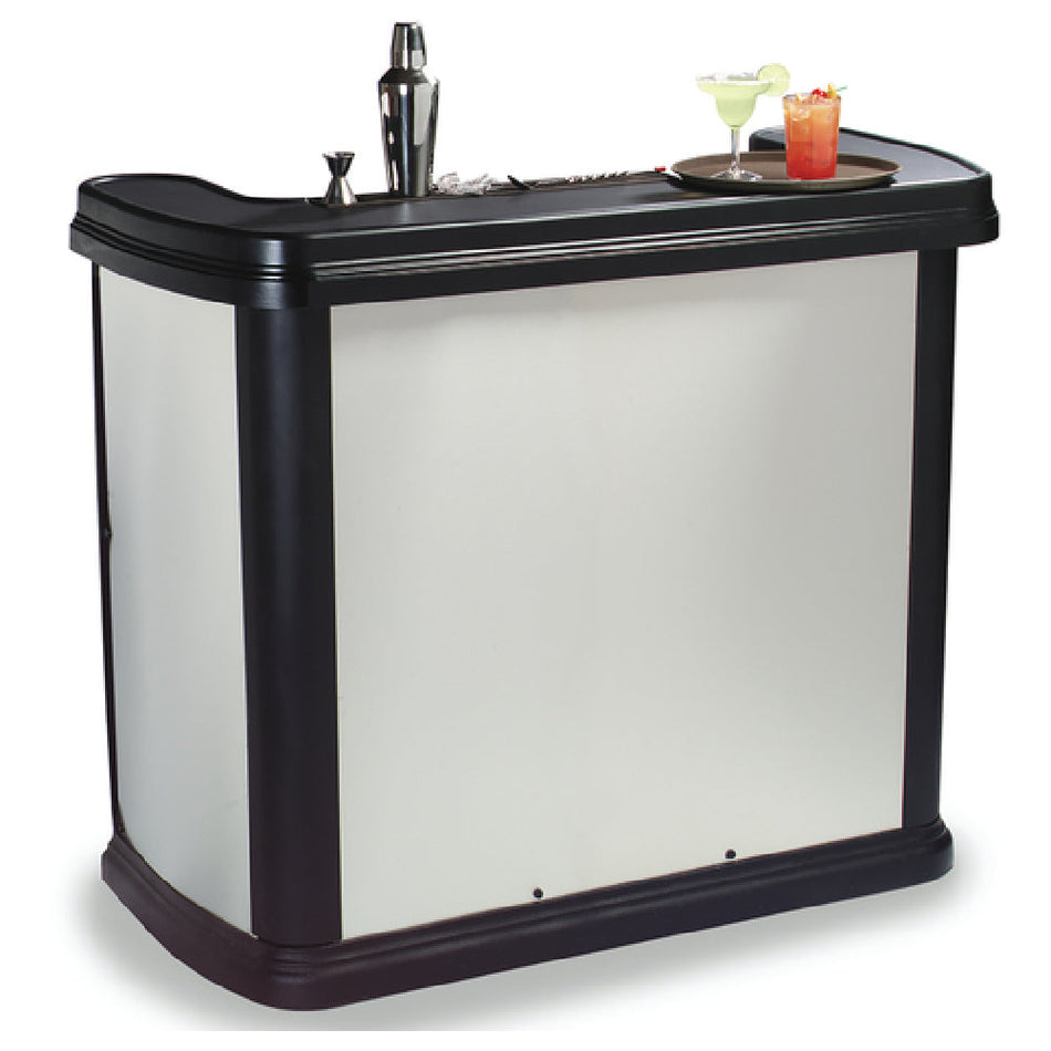 Carlisle 755044 56 Inch Portable Bar Integrated Drain 15 Gallon Ice Bin Mobile