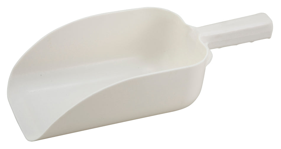 Winco PS-64 64 Oz Utility Scoop White Plastic with Ergonomic Handle