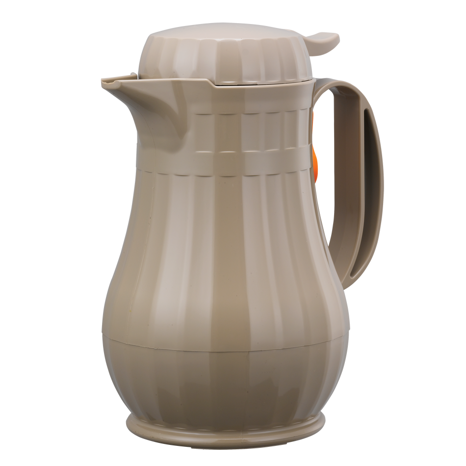 Eco-Serv™ Carafe 0.6-Liter Foam Lined Plastic Server with Push Button Lid in Latte