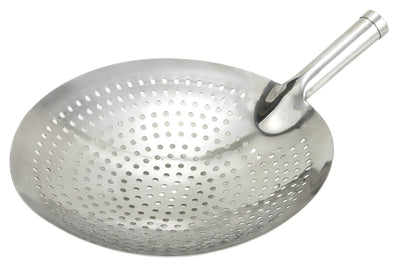 Winco SC-12 12 Inch Diameter Perforated Skimmer Stainless Steel with Ergonomic Handle