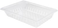 Winco PFSF-5C 26 Inch Width Rectangular Colander Clear Polycarbonate with Lightweight Design
