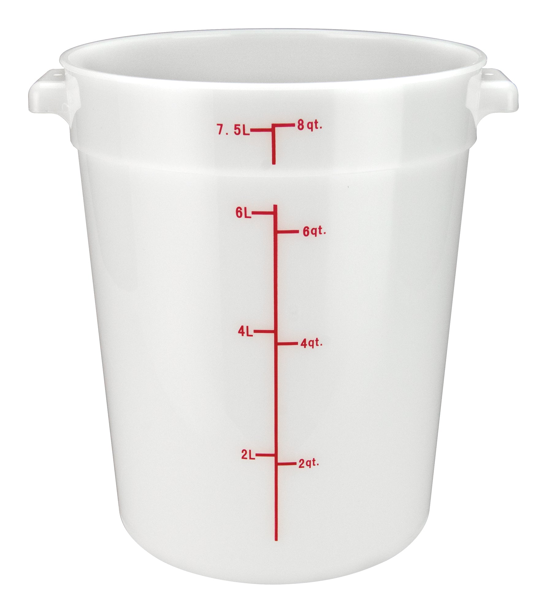 Winco PPRC-8W 8 Quart Round Storage Container with Built-in ...