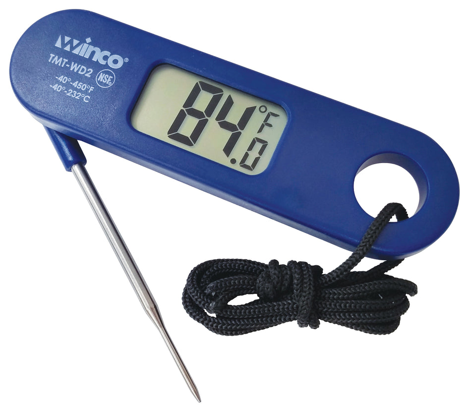 Winco TMT-WD2 Digital Thermometer Folding Probe -40°F to 450°F NSF