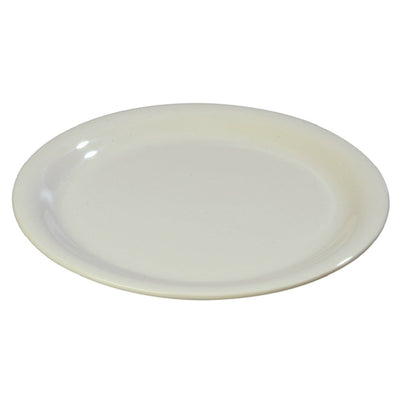 Carlisle 3300642 7-1/4 Inch Salad Plate Narrow Rim Melamine Bone Dishwasher Safe