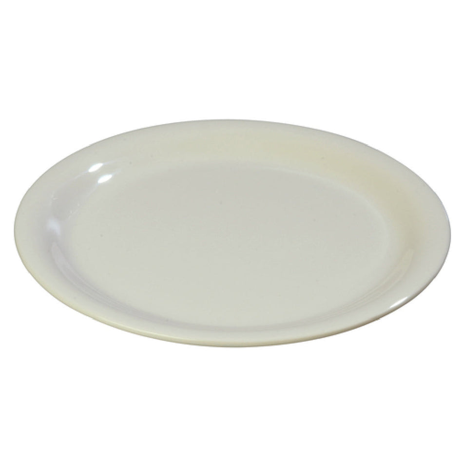 Carlisle 3300642 7-1/4 Inch Salad Plate Narrow Rim Melamine Bone Dishwasher Safe