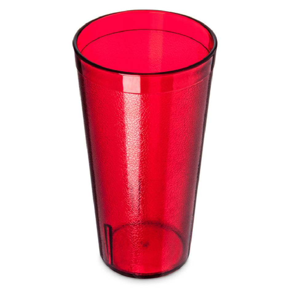Carlisle 522010 20 Oz Stackable Tumbler - Plastic Red Textured SAN Dishwasher Safe