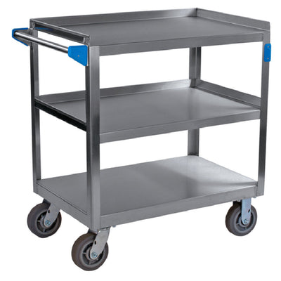 Carlisle UC7032133 35 Inch Utility Cart 700 Lb Capacity with 3 Shelves Stainless Steel