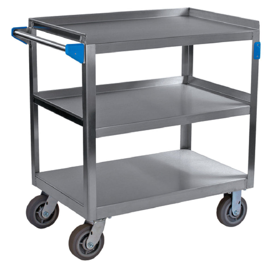 Carlisle UC7032133 35 Inch Utility Cart 700 Lb Capacity with 3 Shelves Stainless Steel
