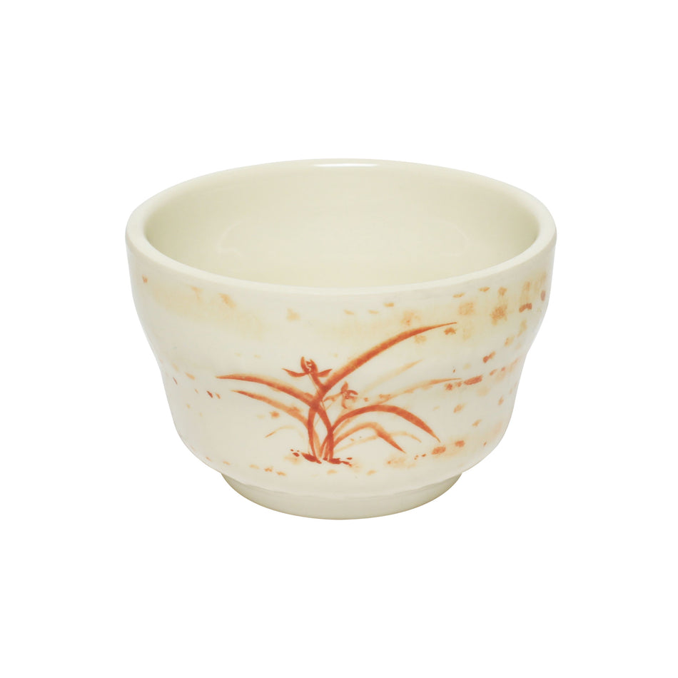 12 Pack 4 oz, 3-1/4" Diameter x 2-1/8" Height, Mug, Gold Orchid Dinnerware, Melamine, BPA Free, Dishwasher Safe, Break-Resistant, Shatter-Resistant, No Microwave, No Oven, NSF