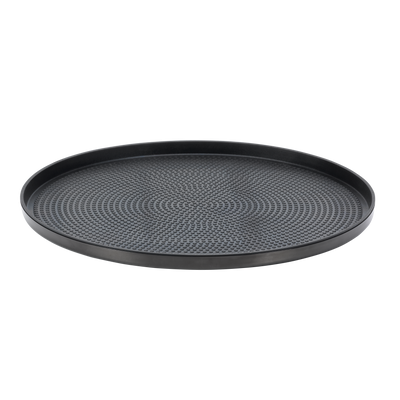 Modern Edge Medium 12" Round Serving Tray in Black Onyx