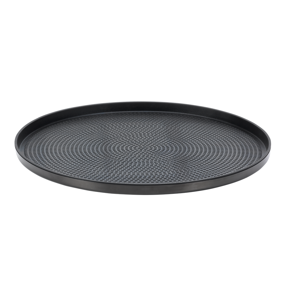 Modern Edge Medium 12" Round Serving Tray in Black Onyx