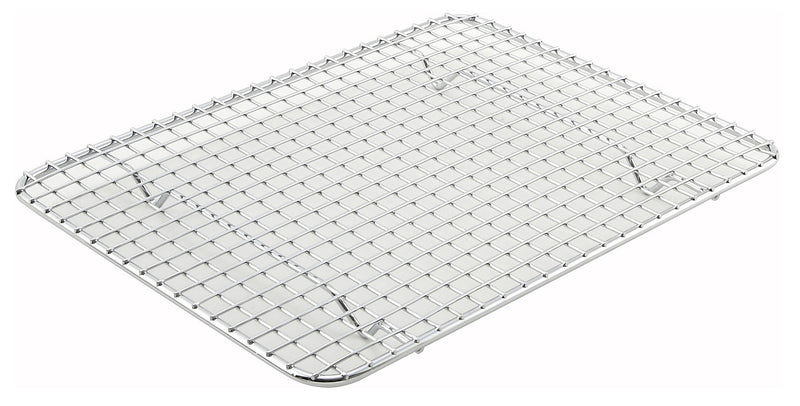 Winco 10" x 8" Rectangular Chrome-Plated Wire Pan Grate