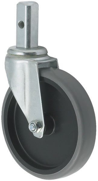Winco ALRC-5R 5 Inch Diameter Rubber Stem Caster 500 lbs Capacity Swivel