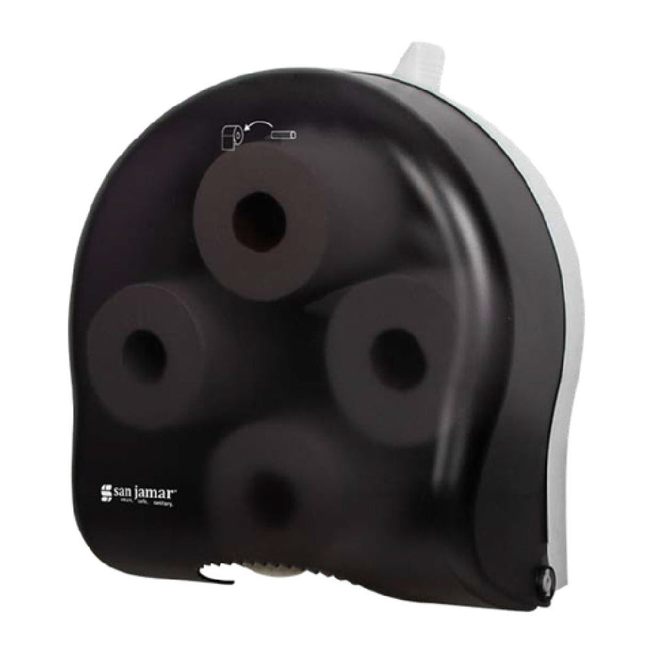 Carlisle R3900TBK Toilet Tissue Dispenser 4-Roll Carousel Black Pearl Plastic