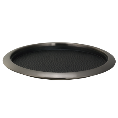 Non-Slip Removable Insert 14 in. Medium Round Serving Tray in Dark Tungsten