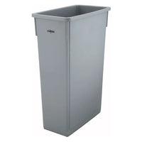 Winco PTC-23SG 20 Inch Slender Trash Can 23 Gallon Gray Plastic