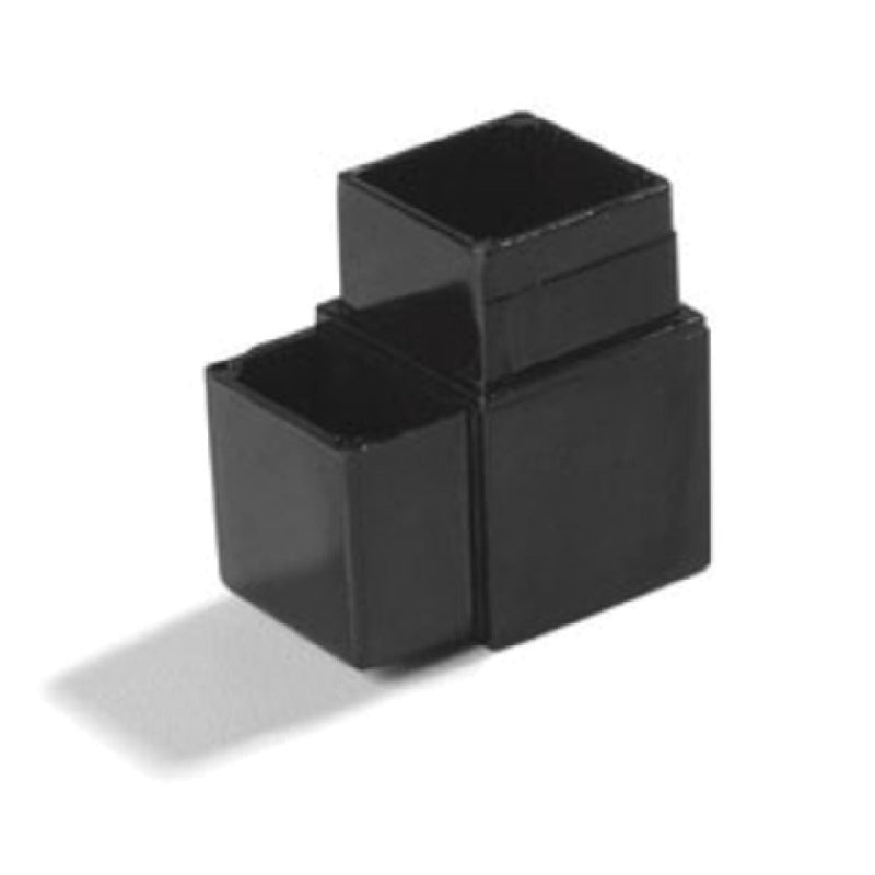 Carlisle 900403 1 Inch Square Aluminum 90 Degree Sneeze Guard Assembly Block Black