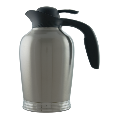ErgoServ® 1.9-Liter Stainless Vacuum Insulated Carafe with Push Button Lid in  Brushed Stainless and Black