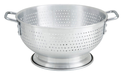 Winco ALO-8BH 8 Quarts Aluminum Colander with Base and Handles
