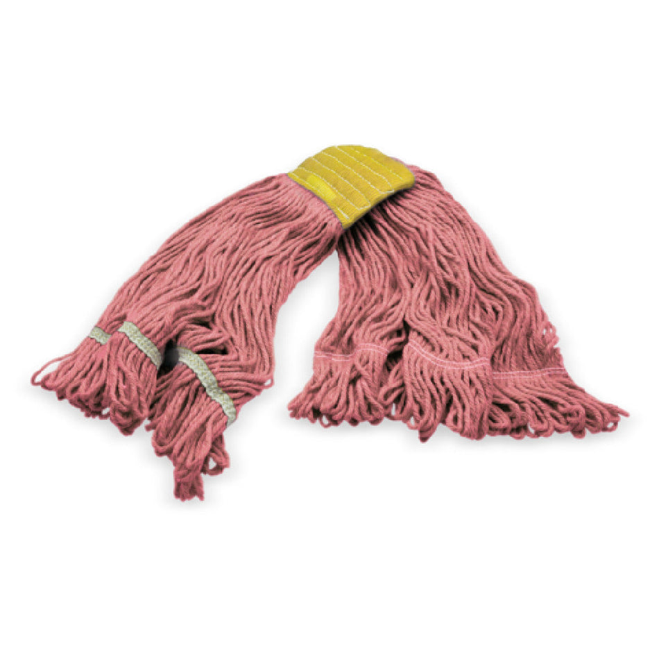 Carlisle 369412B05 Small Loop-end Wet Mop Head Red Cotton Synthetic Blend