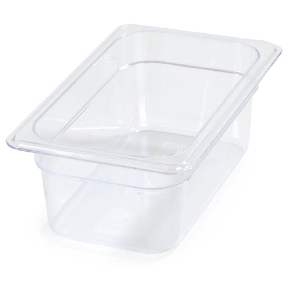 Carlisle 3068107 10-1/4 Inch Clear Polycarbonate Food Pan 2.8 Qt Capacity