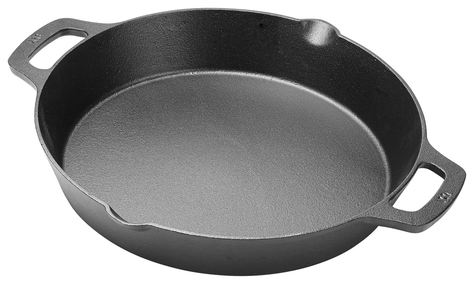 Winco CASD-12 12 Inch Induction Skillet with dual loop handle Cast Iron