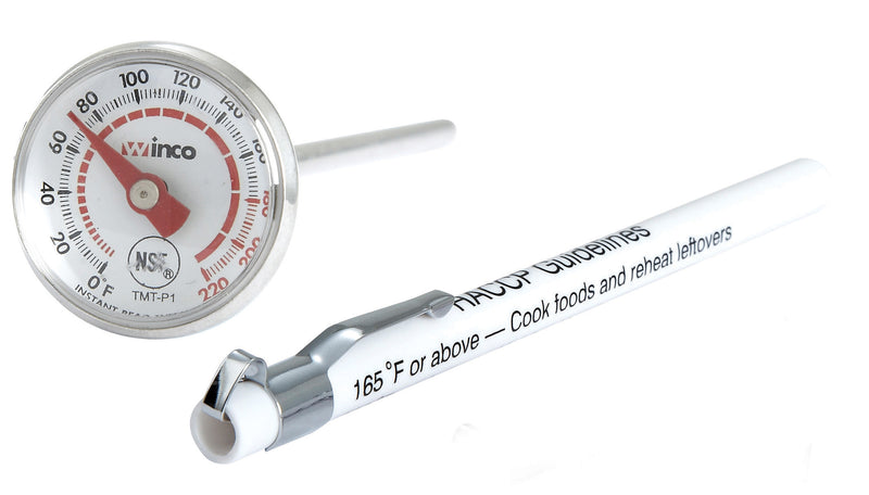 Winco TMT-P1 Diameter 1 Inch Pocket Thermometer with Clip and Case