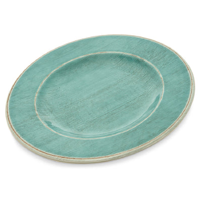Carlisle 6400215 9 Inch Diameter Round Plate Melamine Aqua Dishwasher Safe
