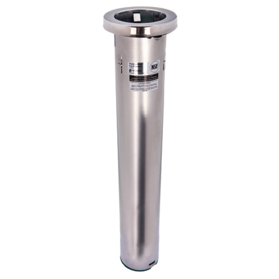Carlisle C6200C 23-1/2 Inch Cup Dispenser In-Counter Mount Stainless Steel with Dishwasher Safe Components