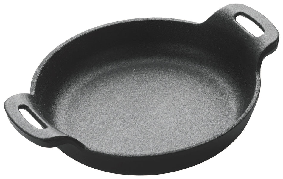 Winco CASM-6R 14 Oz Mini Induction Server Round Cast Iron Matte Black