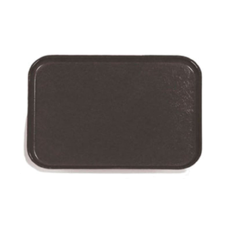 Carlisle 1410FG004 13¾ Inch Rectangular Cafeteria Tray Fiberglass Black Break Resistant