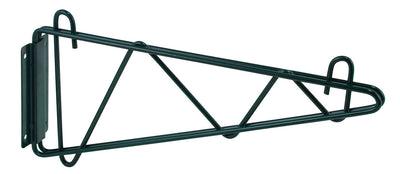 Winco VEXB-18 Wall Mount Wire Shelf Bracket Pair Epoxy Coated Green