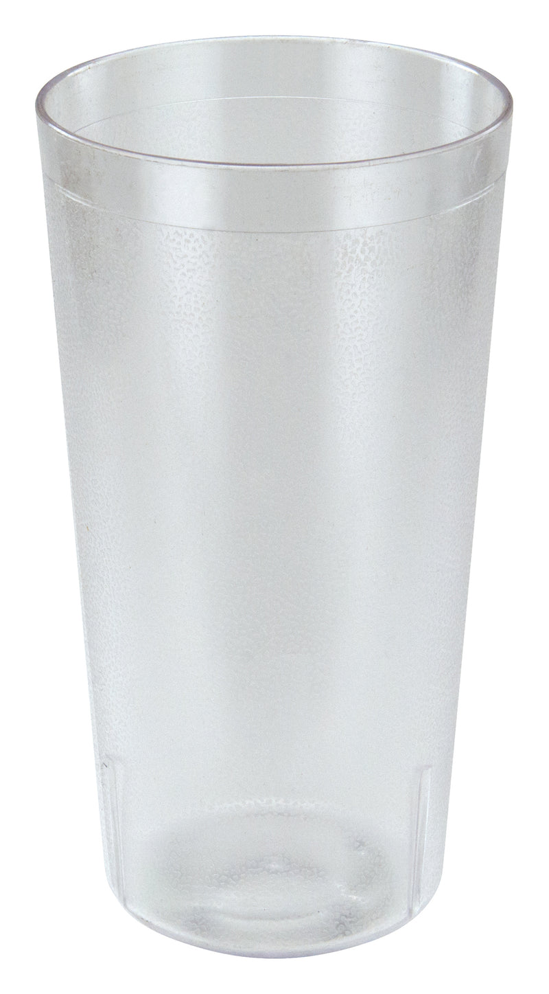 Winco PTP-32C 32 Oz Pebbled Tumbler Break-resistant Clear Plastic