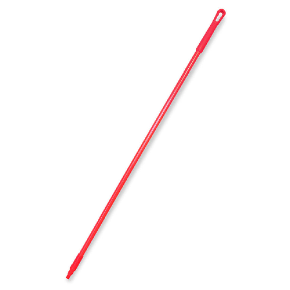 Carlisle 40225EC05 60 Inch Hanging Cap Threaded Mop Broom Squeegee Handle Fiberglass Red
