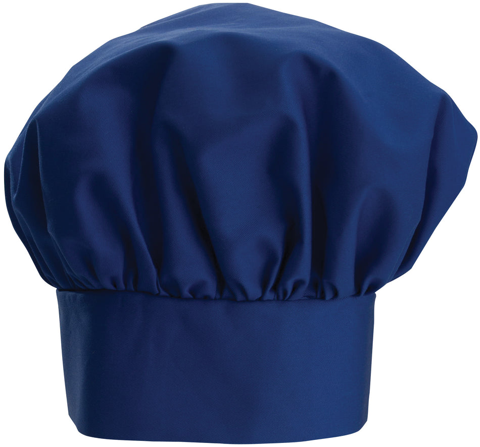 Winco CH-13BL Chef Hat Adjustable Velcro Closure Blue Poly-Cotton Blend