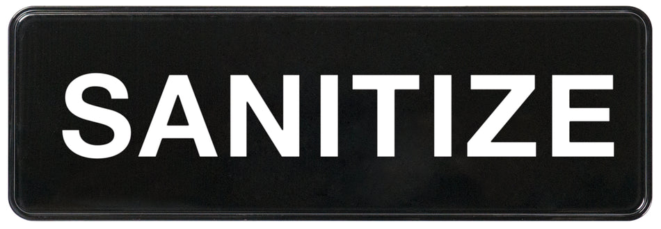 Winco SGN-329 Information Signs, 9"W x 3"H - SGN-329 - Sanitize