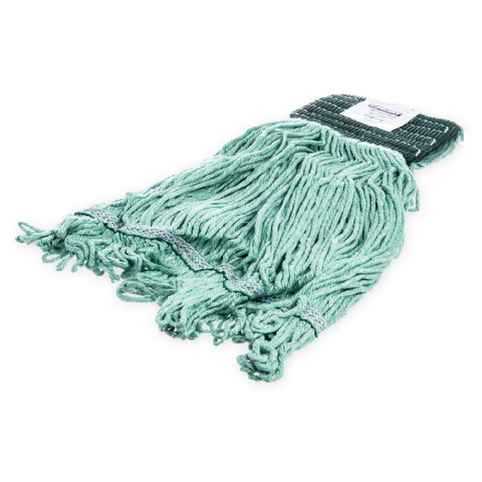 Carlisle 369478B09 18 Inch Cotton/Synthetic Mop Head with Looped End Green