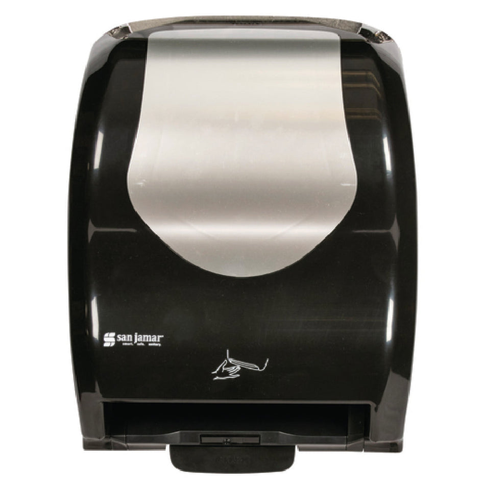 Carlisle T8370BKSS 13 Inch Touchless Wall Mounted Towel Dispenser Plastic Black