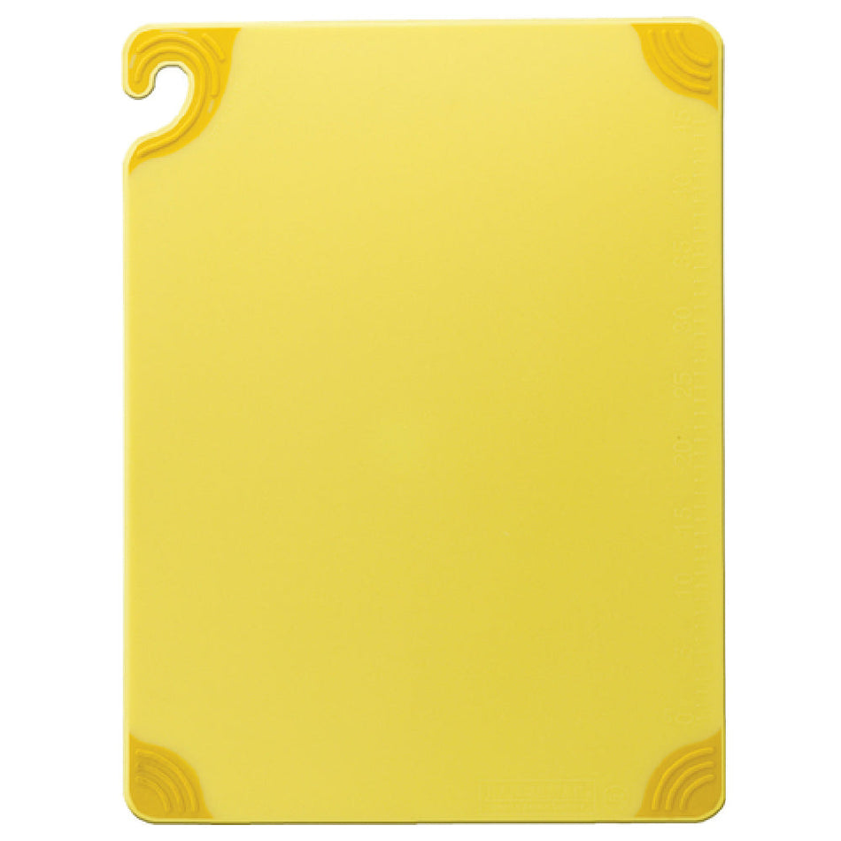 Carlisle CBG182412YL 24 Inch Yellow Co-Polymer Cutting Board with Anti-Slip Grip