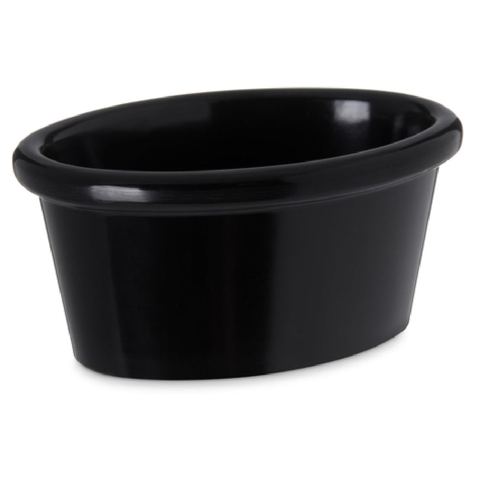 Carlisle S31003 2 Oz Oval Ramekin Melamine Dishwasher Safe Stain Resistant Black