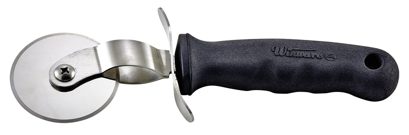 Winco VP-315 2-1/2 Inch Diameter Pizza Cutter Stainless Steel Wheel Blade Soft Grip Black